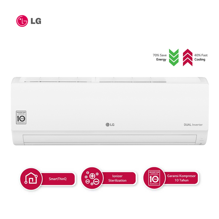 LG AC Dual Cool Inverter Wall Mounted Split 1,5 PK - S13EV4